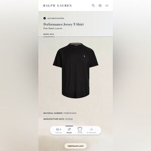 Polo by Ralph Lauren Black Performance Tee